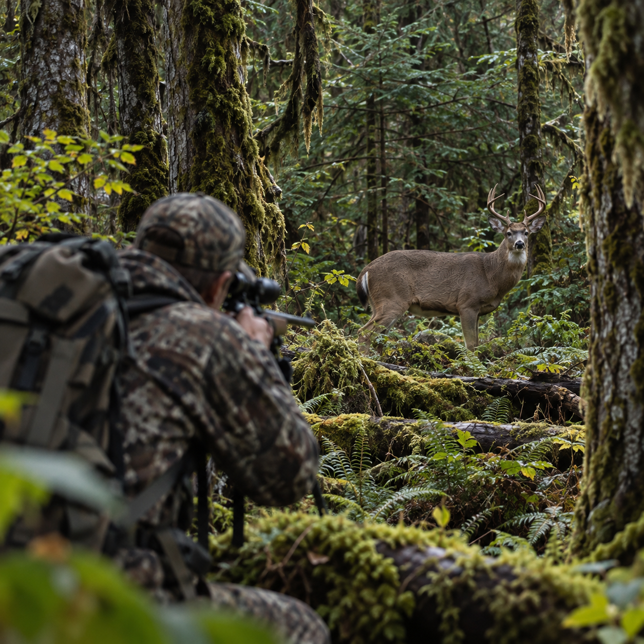 Deer in Vancouver Island wilderness