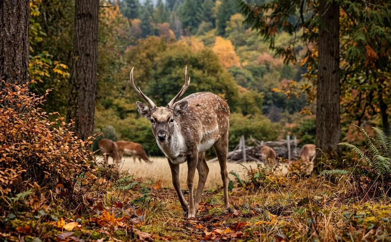 Deer in Vancouver Island wilderness