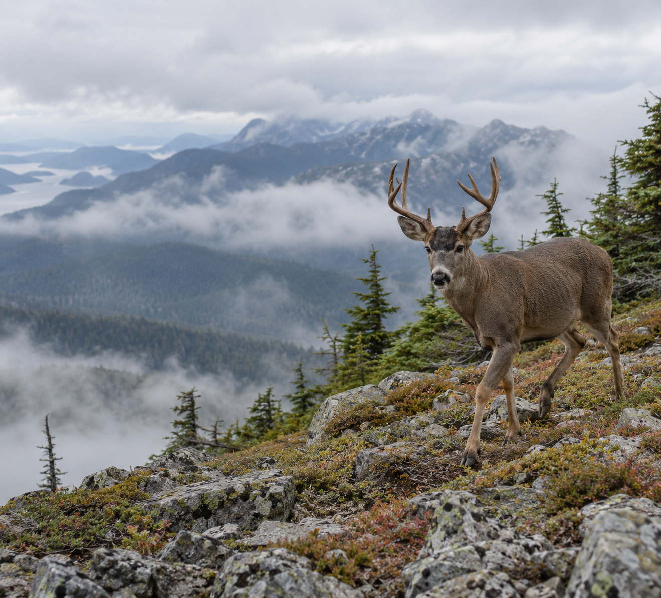 Vancouver Island wilderness and deer hunting